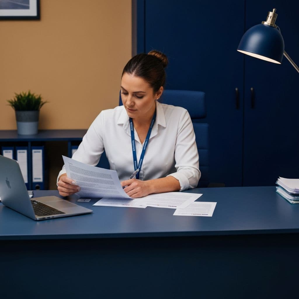 Professional reviewing policy documents